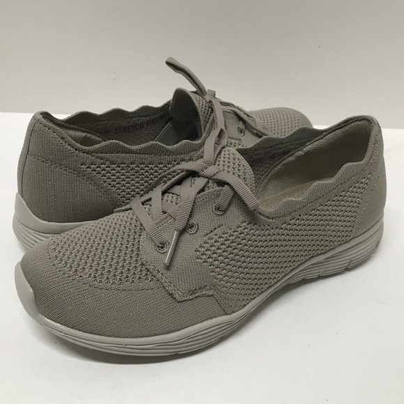 Skechers Washable Knit Slip-On Shoes - Seager in Taupe - Picture 1 of 16